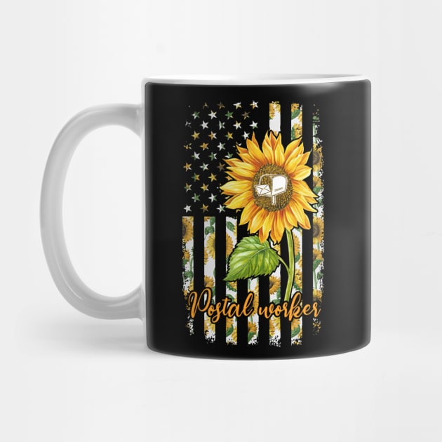 Postal Worker Flag - Sunflower by janayeanderson48214